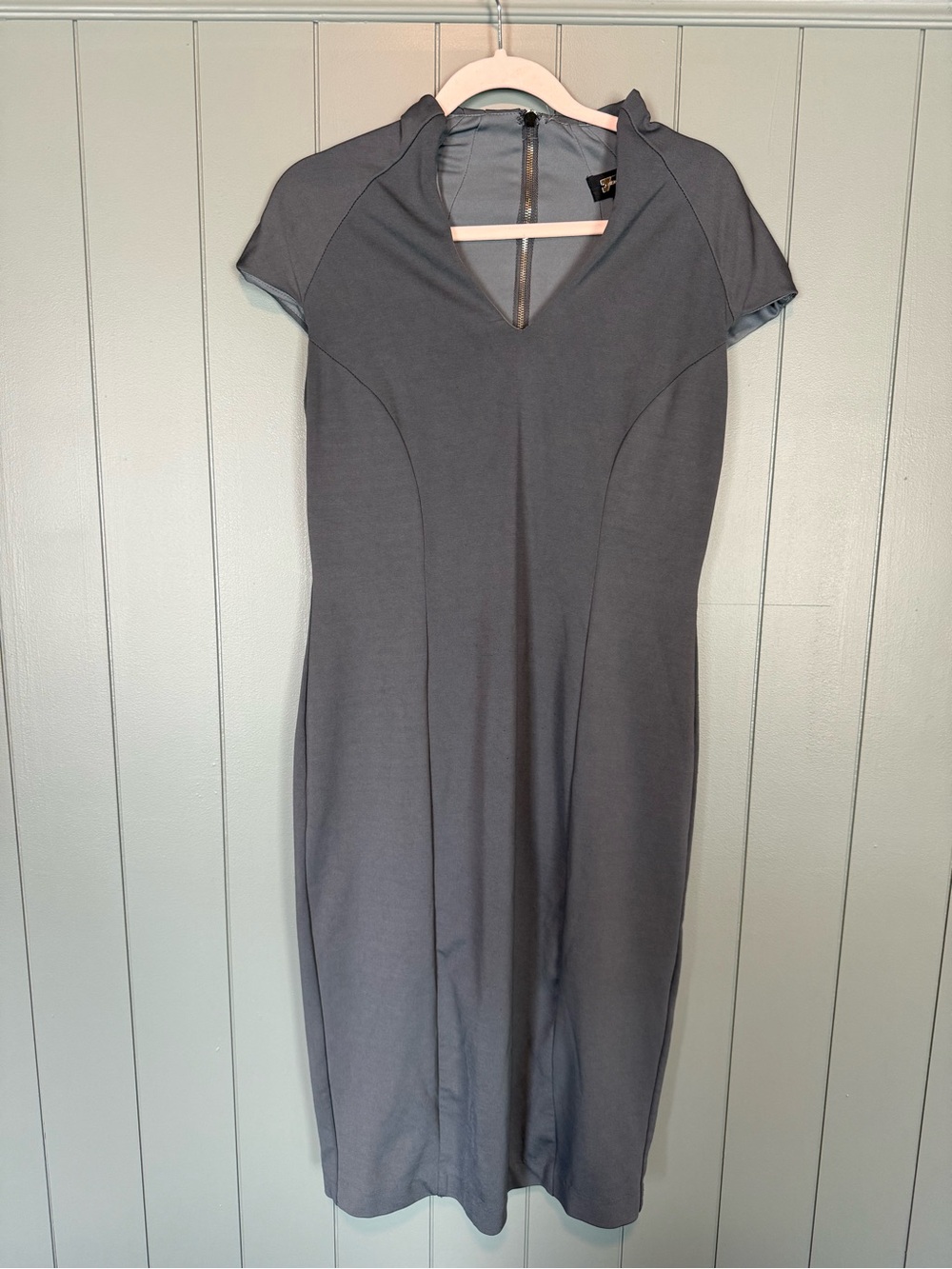 Alexia Admor Slate Gray Short-Sleeve Sheath Dress